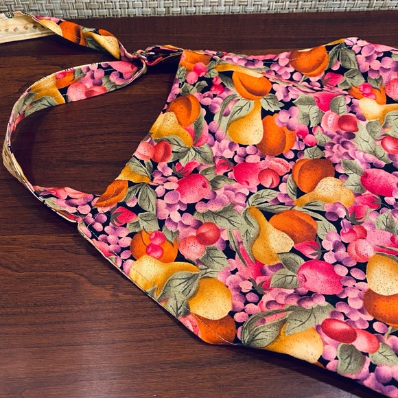 🌟HP🌟NWOT Reversible Apron Fruit and Coffeehouse Adjustable Fabric - Picture 3 of 8